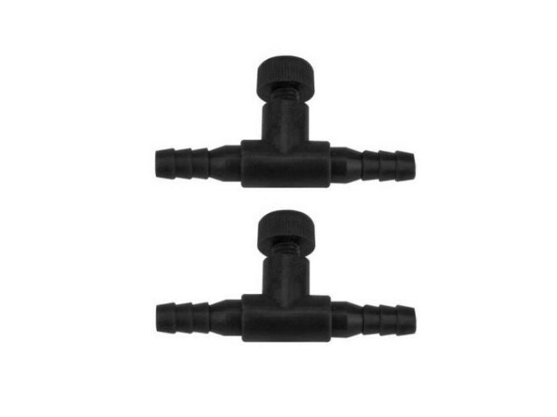 In line, screw down Airline Taps - Black